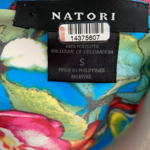 Natori NWOT S Beautiful Floral Charmeuse (100%Poly) Caftan with pockets. - Picture 6 of 12